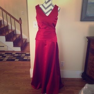 Alfred Angelo cranberry formal top, skirt, jacket